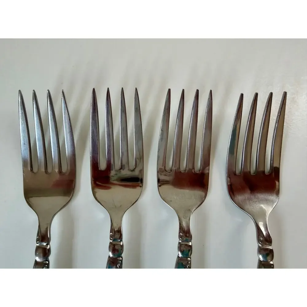Oneida Shoreline Oneidacraft Glossy Salad Fork Set of 4